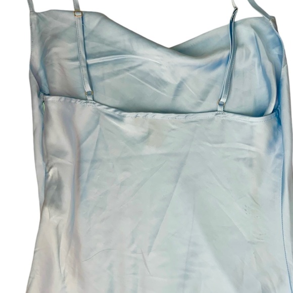 Slip Dress Women’s Mini silky sky blue size sim - Picture 10 of 11